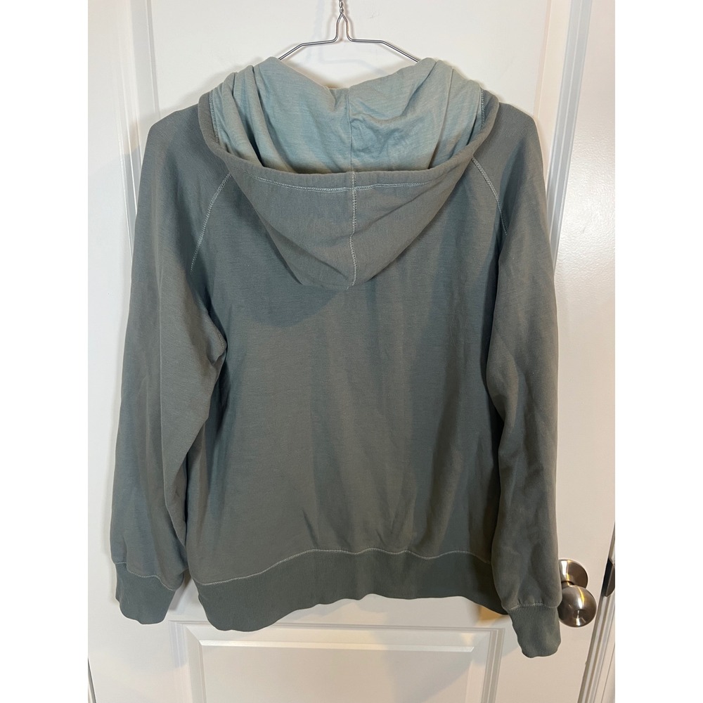 Eddie Bauer Womens Full Zip Hoodie Raglan Sleeve Sage Green XL - Picture 3 of 5
